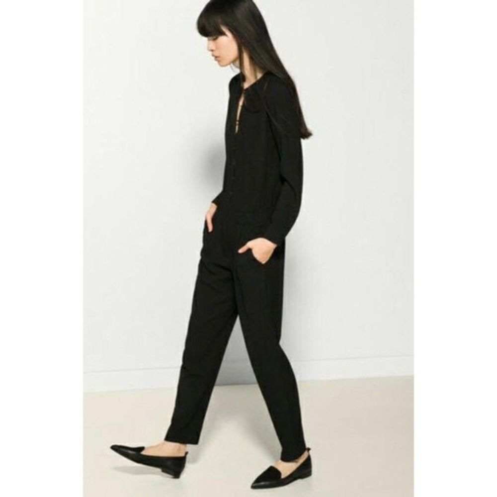 Massimo Dutti Black Jumpsuit Size 4